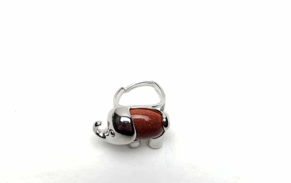 Elephant Flat Oval Ring