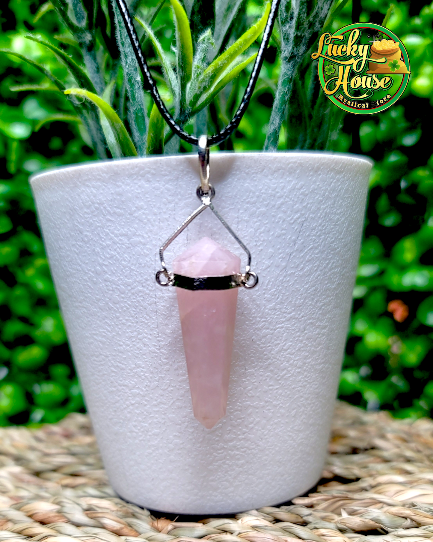 Rose Quartz Double Point Pendant