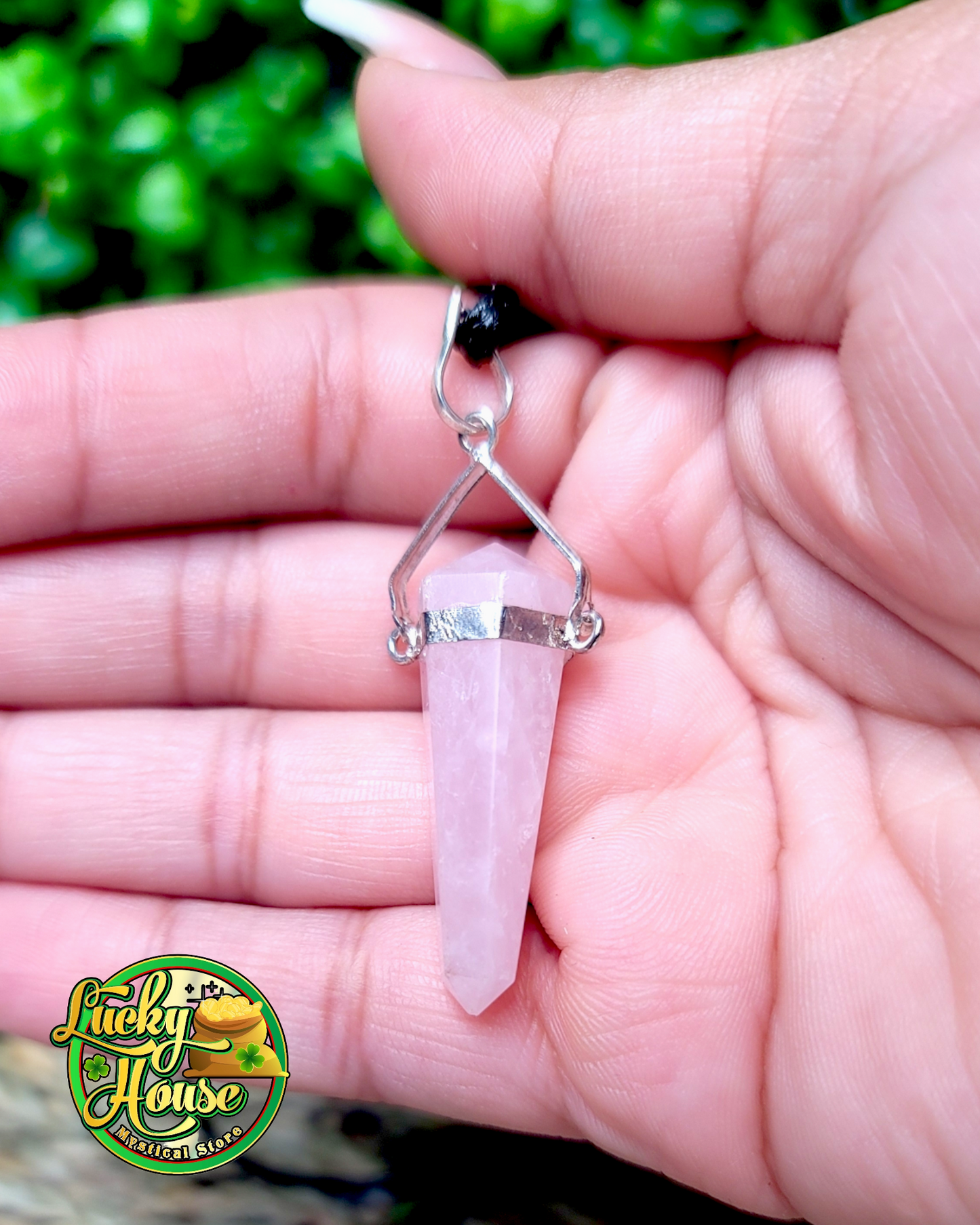 Rose Quartz Double Point Pendant