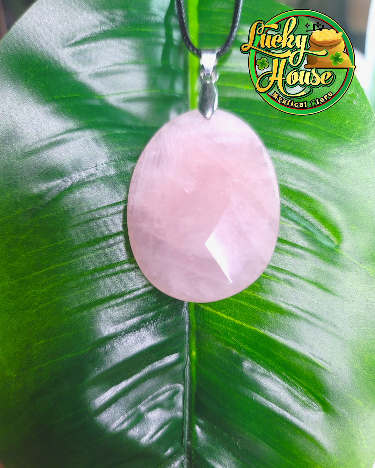 Rose Quartz Oval Pendant