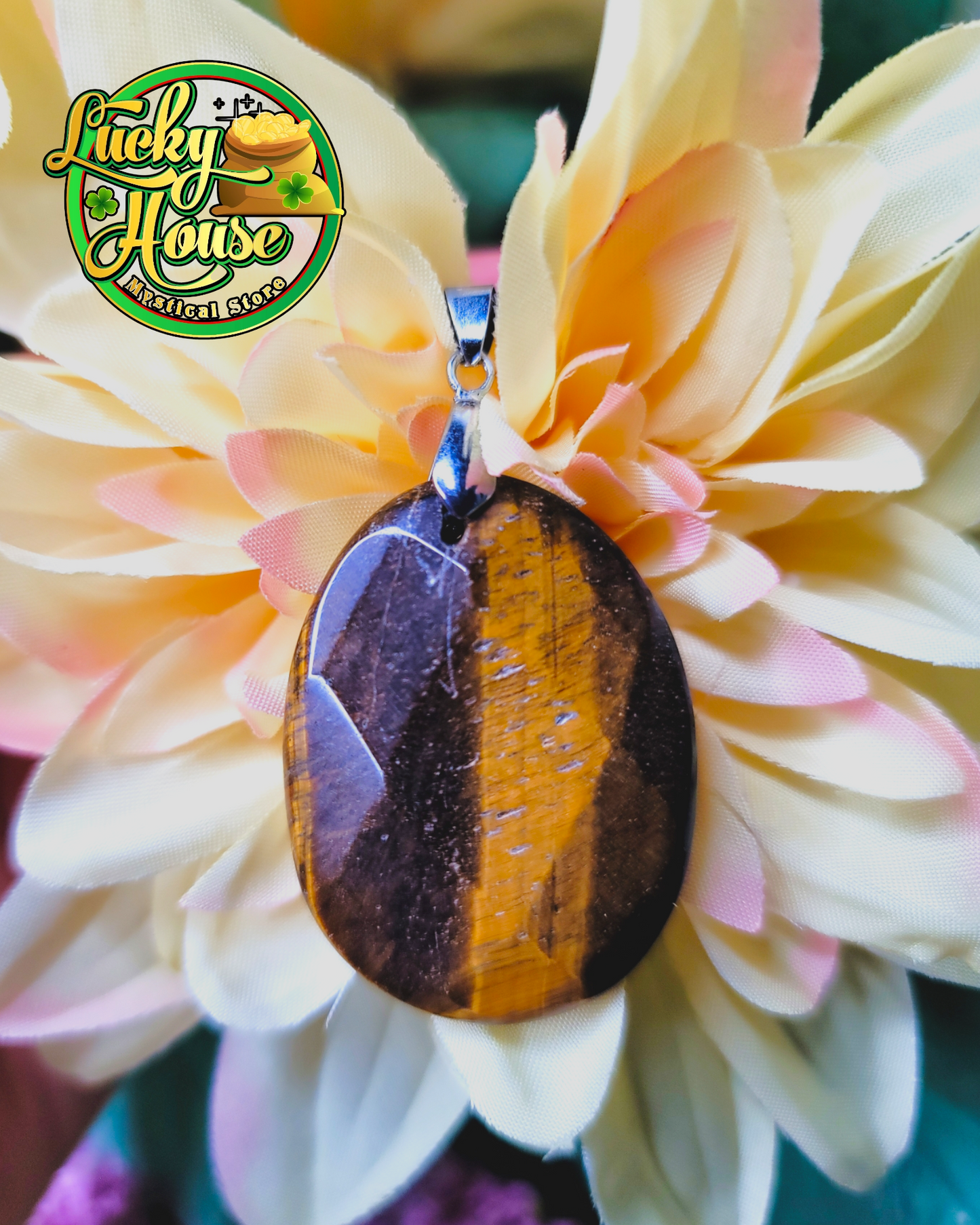 Tiger Eye Oval Pendant