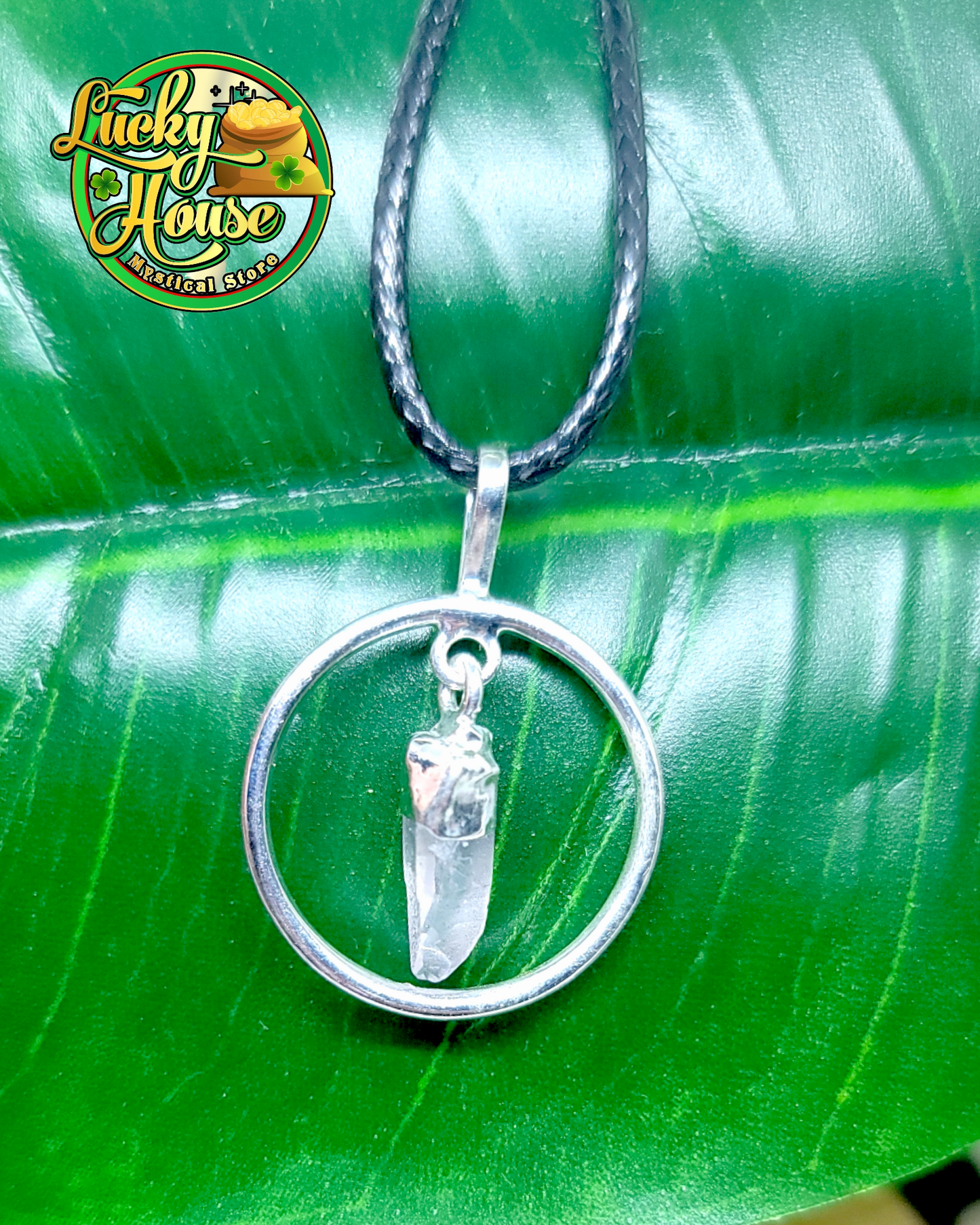 Clear Quartz Ring Pendant