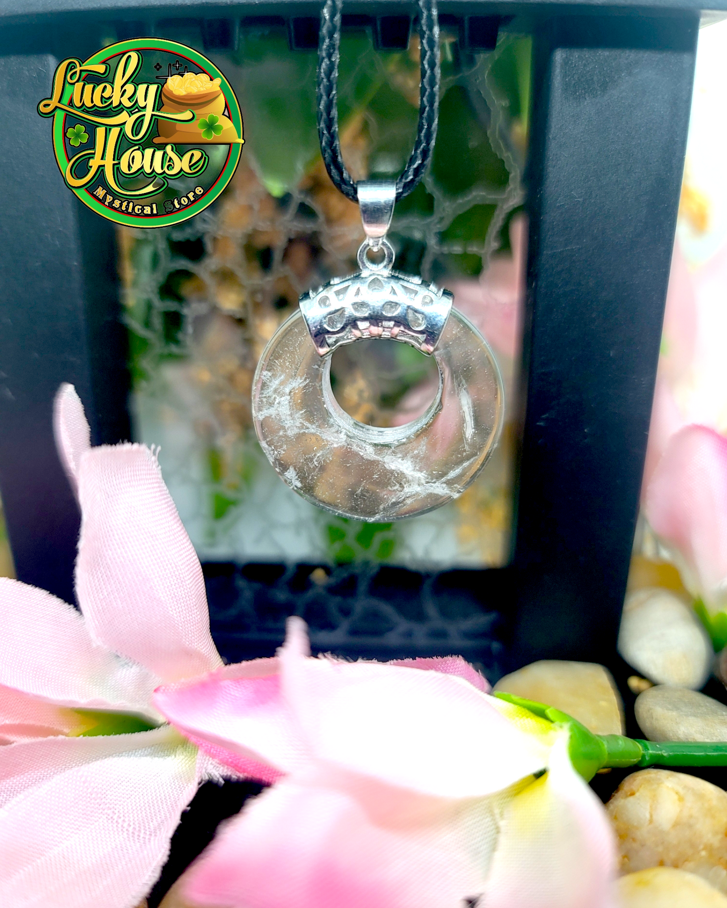 Clear Quartz Dount Pendant