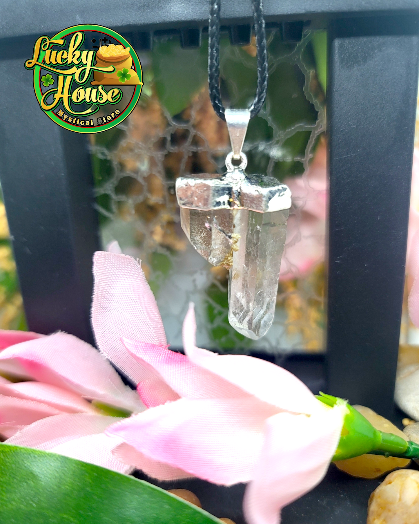 Clear Quartz Double Pendant