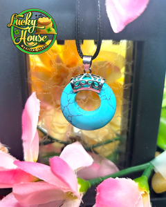 Turquoise Donut Pendant