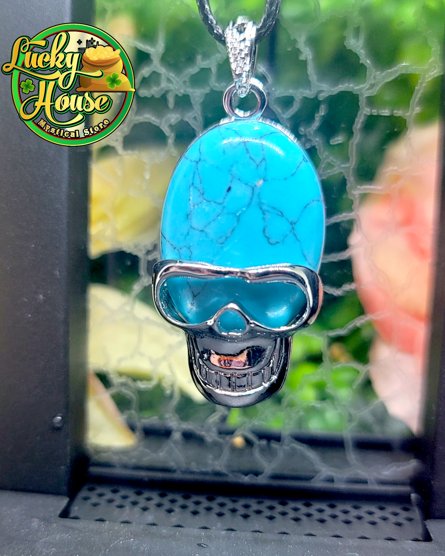 Turquoise Skull Pendant