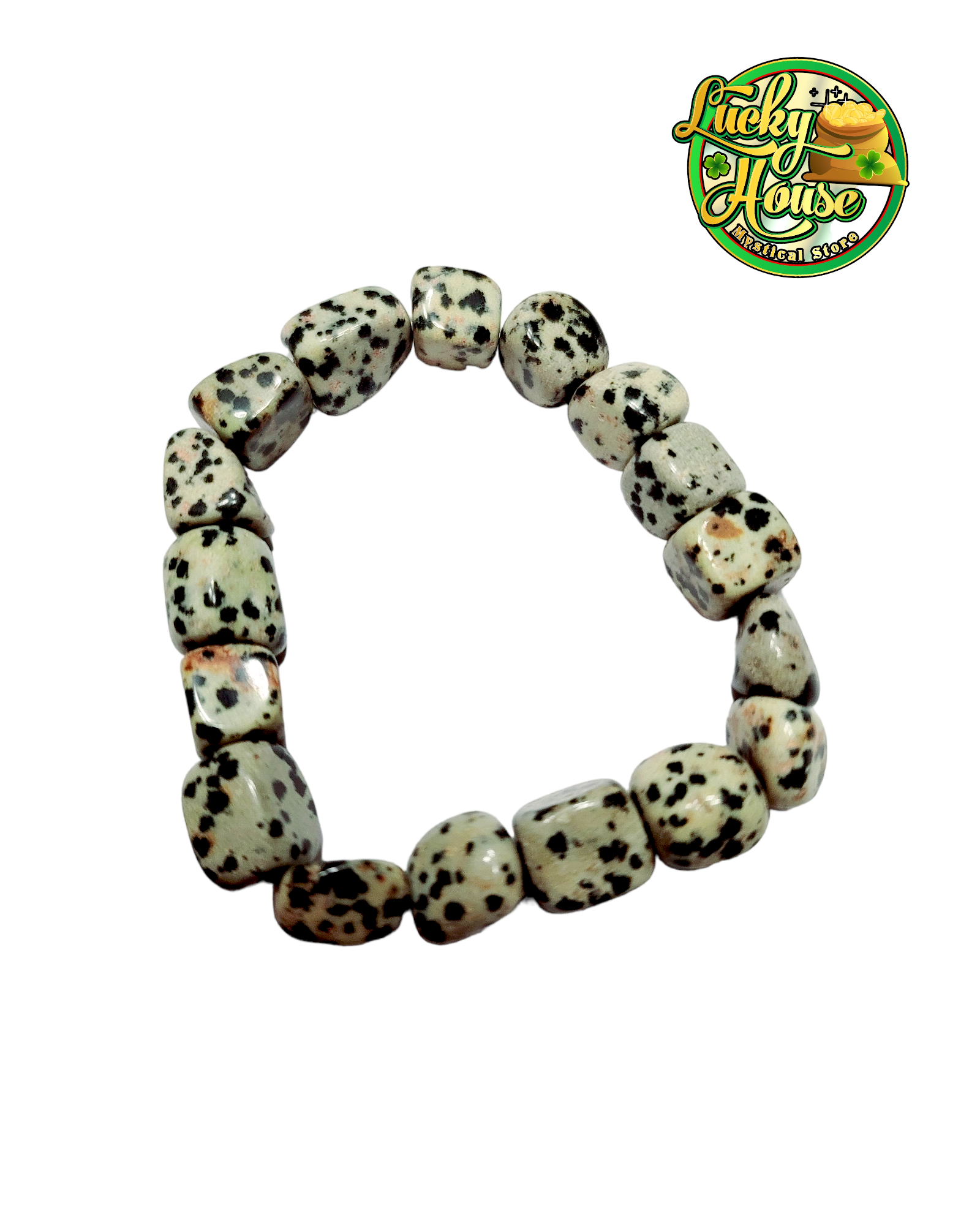 Dalmatian Tumbled Stone Bracelet