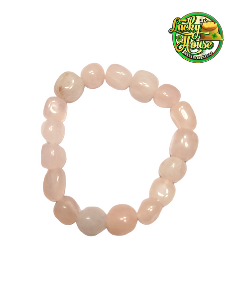 Rose Quartz Tumbled Bracelet