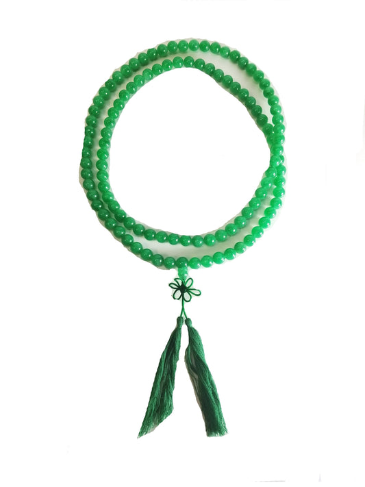 Jade Mala Bead Necklace