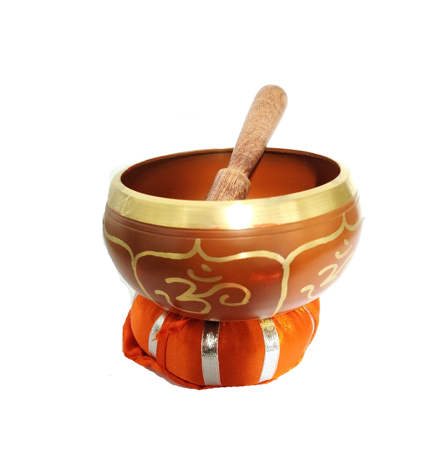 Om Tibetan Singing Bowl Orange