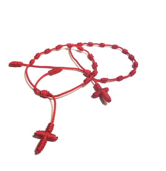 Handmade Red String Cross