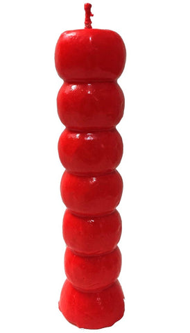 Red 7 Knob Candle