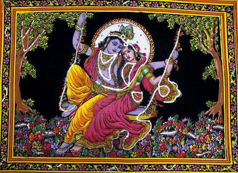 Tapestry Radha Krishna