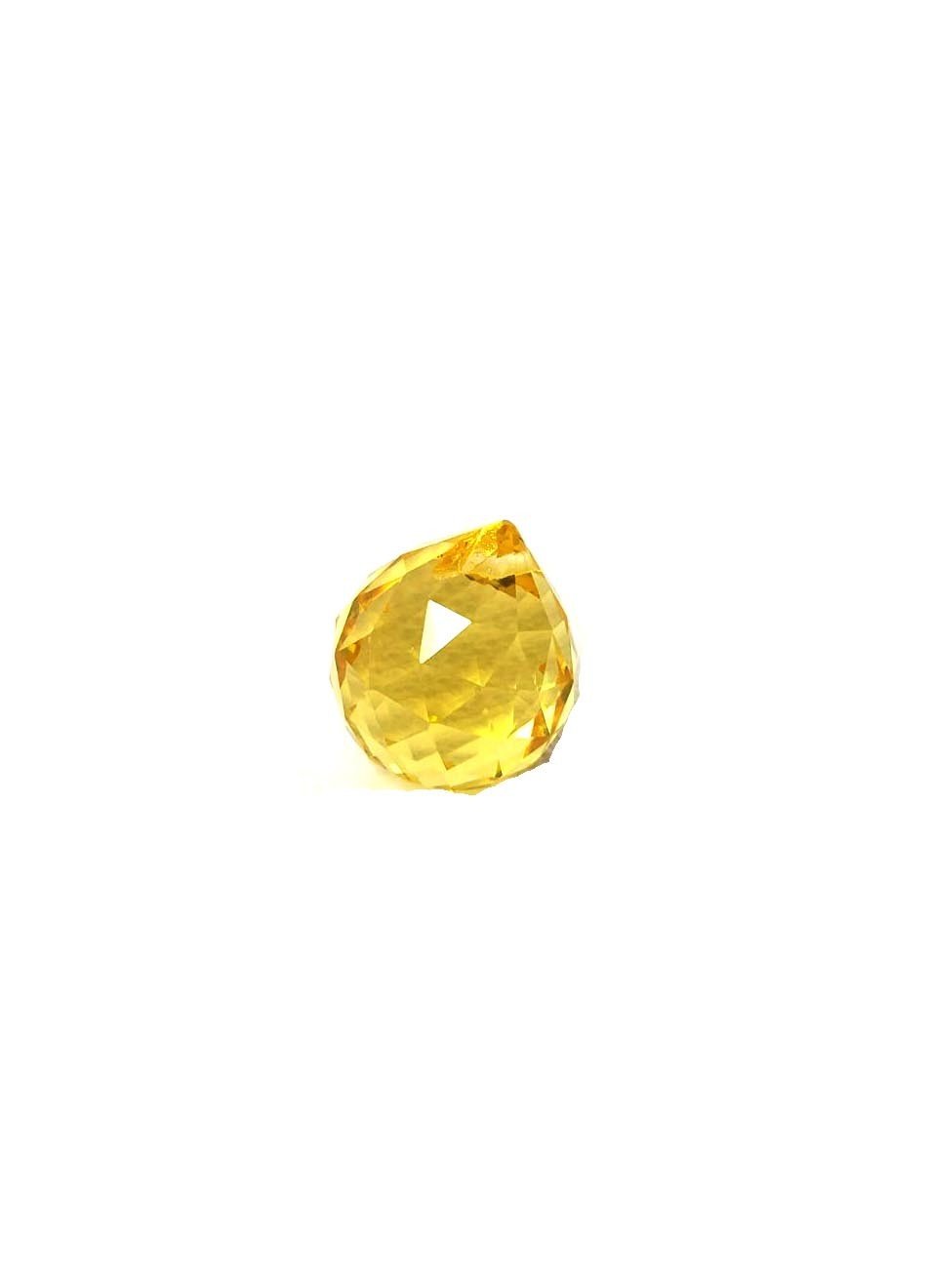Faceted Yellow Crystal Feng Shui Ball